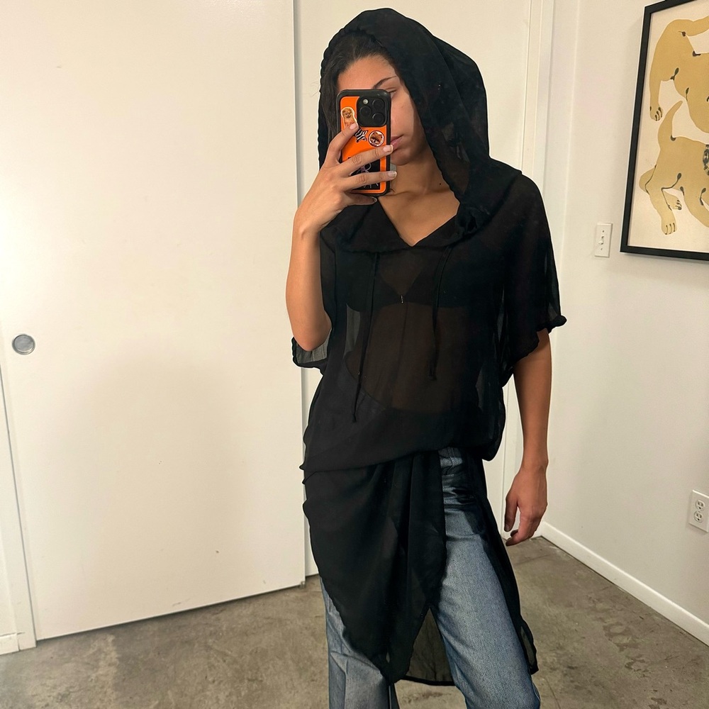 Sheer Hooded Coverup